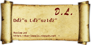 Dús László névjegykártya
